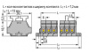 261-432/341-000 2-проводные клеммные колодки; 12-пол.; с обеих сторон с нажимными кнопками; с крепежными фланцами; для винтового или аналогичных типов крепления; Крепежное отверстие 3,2 мм 2; 2,5 мм2; CAGE CLAMP