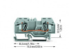 282-901 2-проводные проходные клеммы; 3; центральная маркировка; для DIN-рейки 35 x 15 и 35 x 7,5; CAGE CLAMP