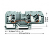 284-681 3-проводные проходные клеммы; 10 мм2; центральная маркировка; для DIN-рейки 35 x 15 и 35 x 7,5; CAGE CLAMP