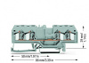 281-652 4-проводные проходные клеммы; 4 mm2; центральная маркировка; для DIN-рейки 35 x 15 и 35 x 7,5; CAGE CLAMP