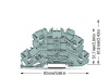 2002-2601 Двухуровневые клеммы; Проходные / проходные клеммы; тот же профиль, что и у двухуровневых клемм с размыкателем; L/L; без нанесения маркировки; для DIN-рейки 35 x 15 и 35 x 7,5; 2,5 мм2; Push-in CAGE CLAMP
