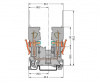 769-156 2-контактные базовые клеммы; для DIN-рейки 35 x 15 и 35 x 7,5