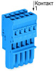 769-115/000-006 1-проводниковая розетка; 4 mm2; 15-пол.
