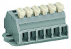 261-426/331-000 2-проводные клеммные колодки; 6-пол.; с одной стороны с нажимными кнопками; с крепежными фланцами; для винтового или аналогичных типов крепления; Крепежное отверстие 3,2 мм 2; 2,5 мм2; CAGE CLAMP