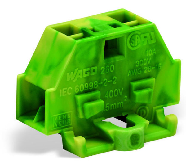 260-337 4-проводные клеммы; без кнопок; с крепежным фланцем; для винтового или аналогичных типов крепления; Крепежное отверстие 3,2 мм 2; 1,5; CAGE CLAMP