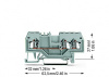 279-681 3-проводные проходные клеммы; 1,5; центральная маркировка; для DIN-рейки 35 x 15 и 35 x 7,5; CAGE CLAMP