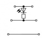 870-593/281-413 Компонентная клемма; трехуровн.; красный светодиод; тока; для DIN-рейки 35 x 15 и 35 x 7,5; 2,5 мм2; CAGE CLAMP
